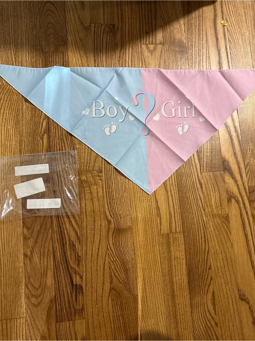 Gender Reveal dog Bandana Scarf - Pink & Blue